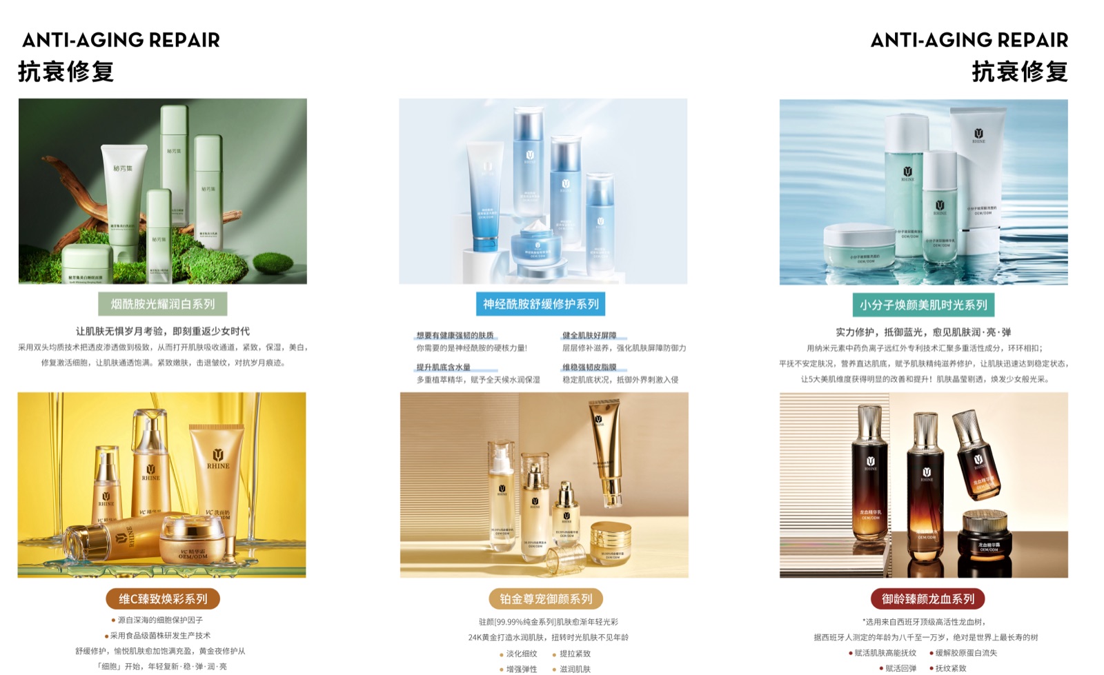 Anti-aging and repair skincare series