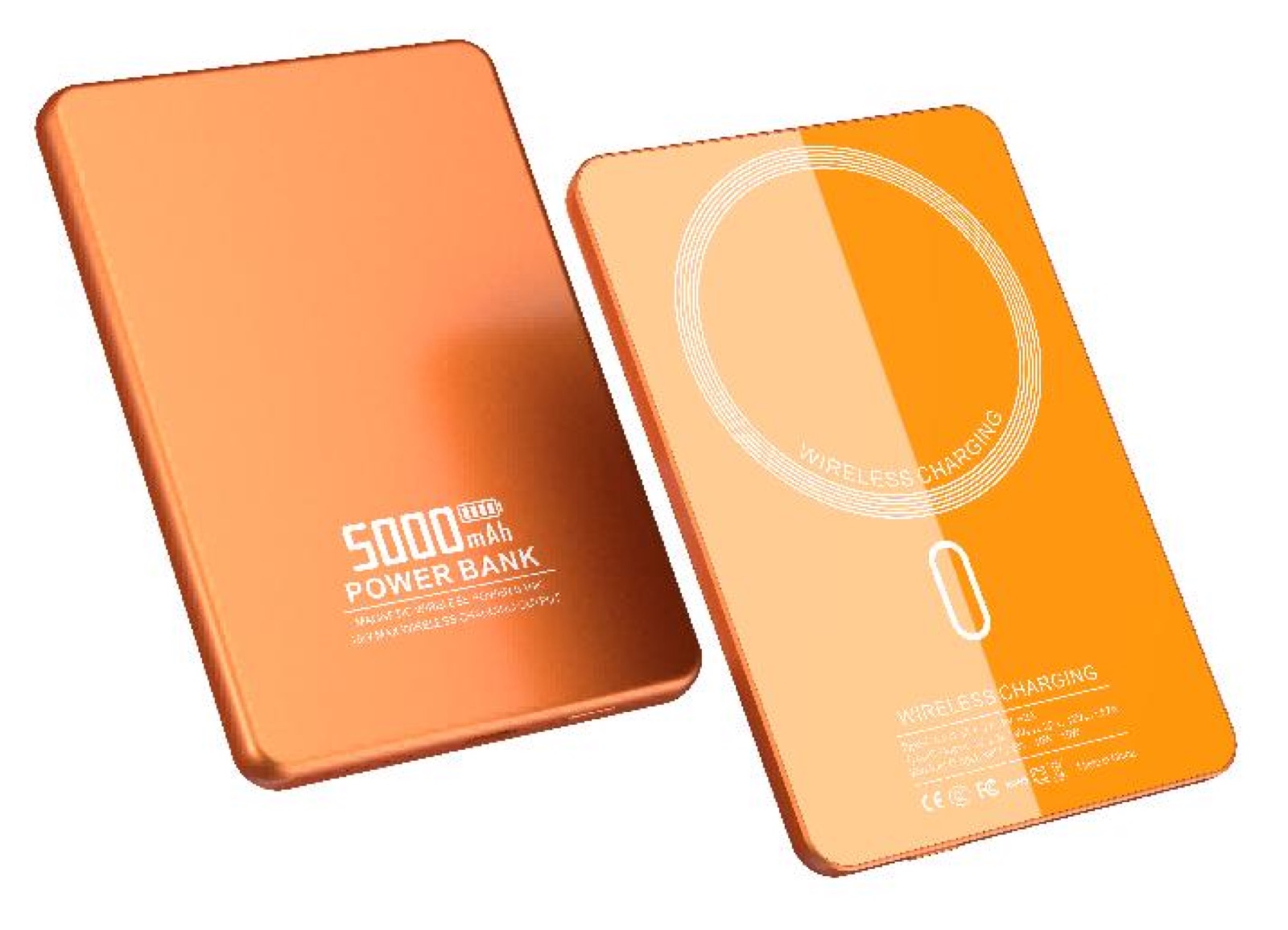 Orange magnetic power bank